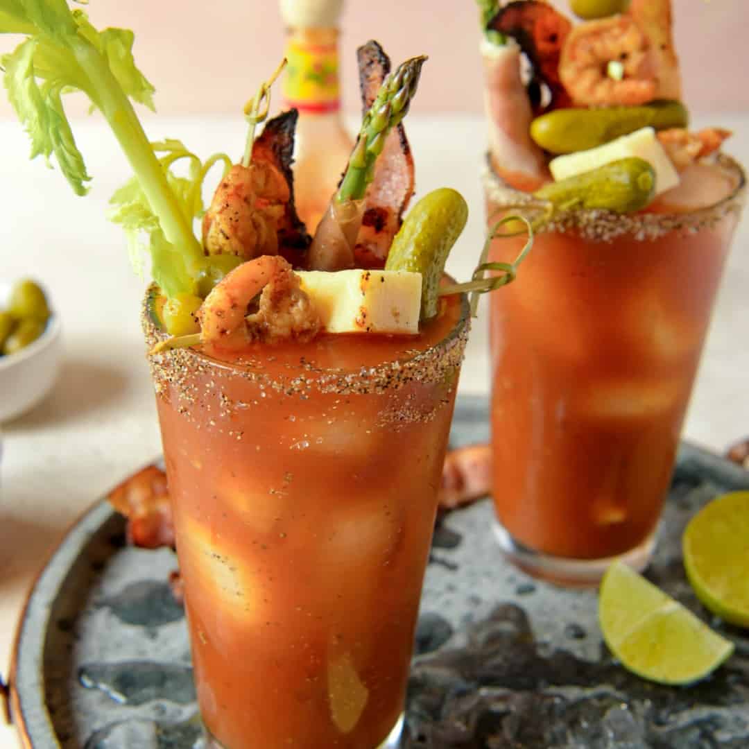Spicy Bloody Mary Mix in a Mug
