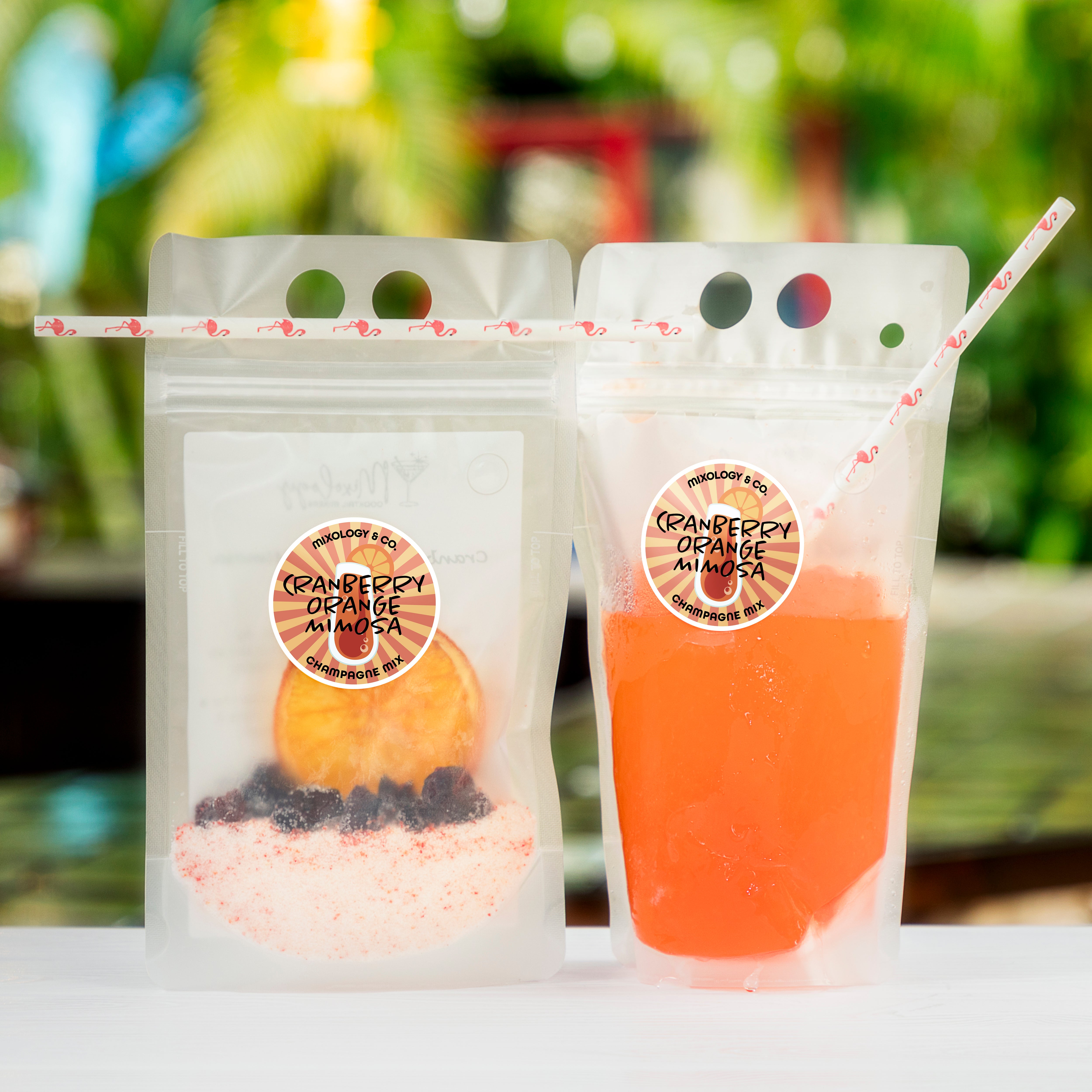 CUP WITH DRAWSTRING POUCH - MISAMO3個セット Cranberry Orange Mimosa Cocktail Pouch – Mixology & Co.