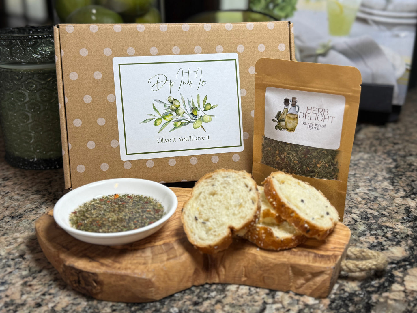 Herb Delight Gift Box – The Ultimate Olive Oil & Herb Dipping Experience